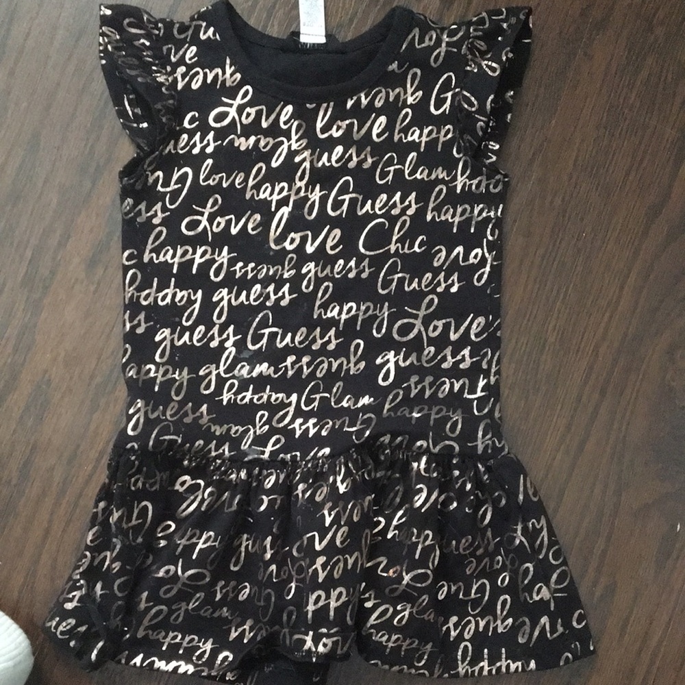 Guess kids Rose Gold & Black Dress 2T